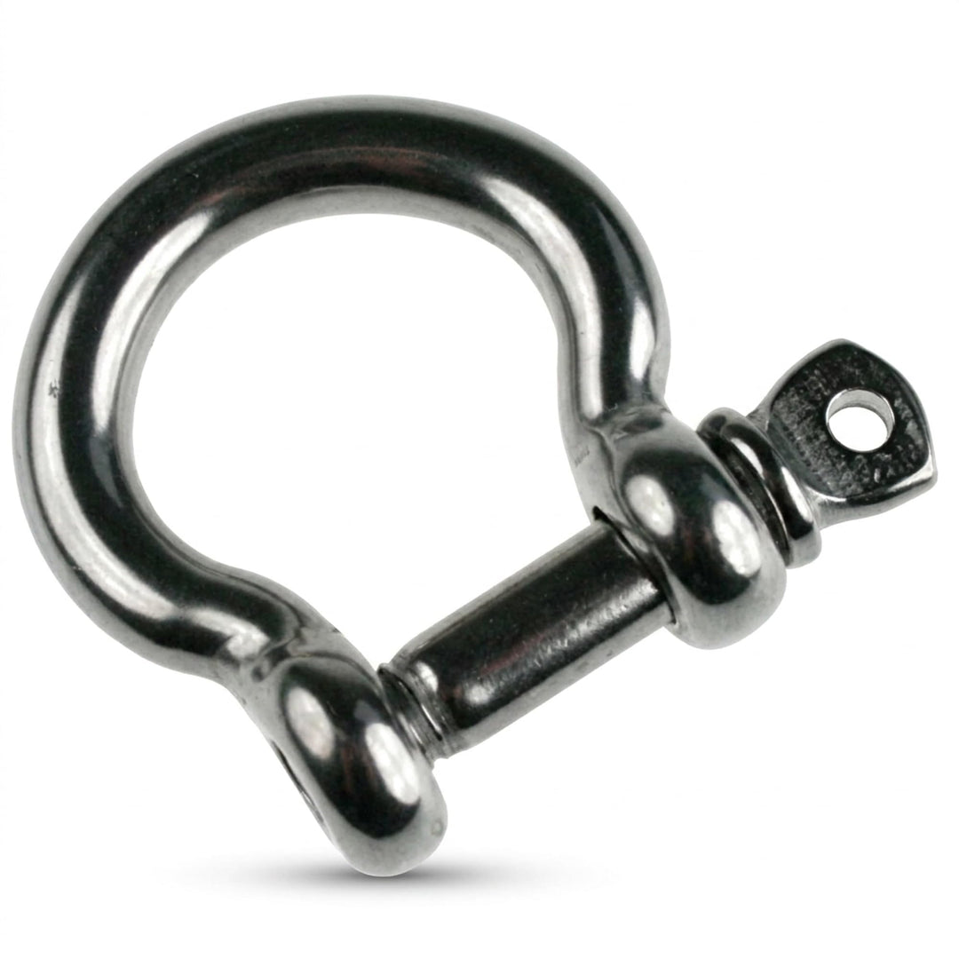 ARBO-INOX Rundschäkel geschweifte Form aus Edelstahl A4 geschmiedet 16 mm, 16 mm