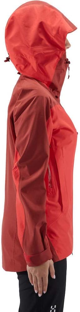 Haglöfs Skijacke Frauen Niva Jacket wasserdicht, winddicht, atmungsaktiv XL Rot (hibiscus red/Brick
