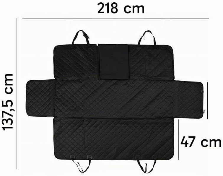 Retoo Hundedecke Auto 139,5x204 cm, Kofferraumschutz mit Seiten- &amp; Ladekantenschutz, wasserdichte Kr