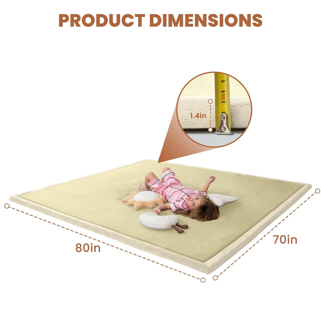 SUNYRISY Krabbelmatte Baby Spielmatte, 3.5cm Dicke Kinderzimmer Spielteppich Kinder Teppich für Mädc