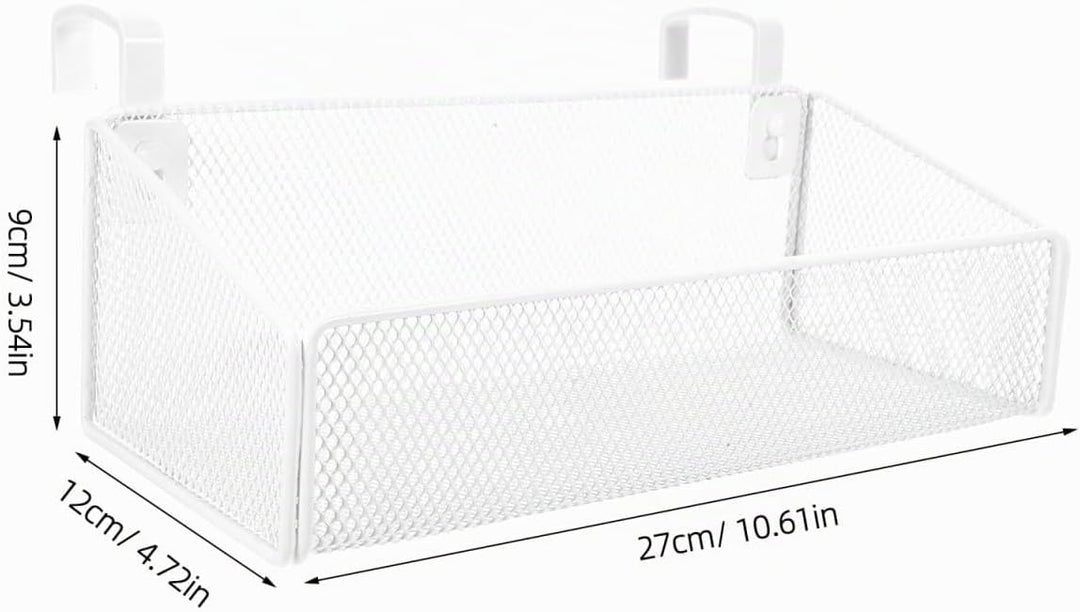 PRETYZOOM HäNgender Aufbewahrungskorb Aus Metall 27X12X9Cm Mit 10 Haken FüR Bett Organizer Zum Einhä