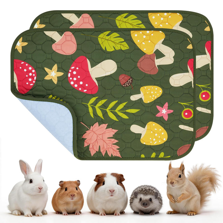PICK FOR LIFE 2 Stück Pipipads Meerschweinchen waschbar, 60x45 cm 4-lagig saugfähige auslaufsichere