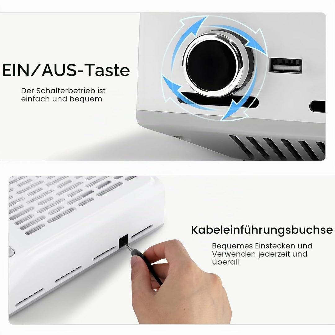 Staubabsaugung Für Nägel 100W,Mit Wiederverwendbarer Filter,Usb Schnittstelle,Drehbar Zum Einstellen