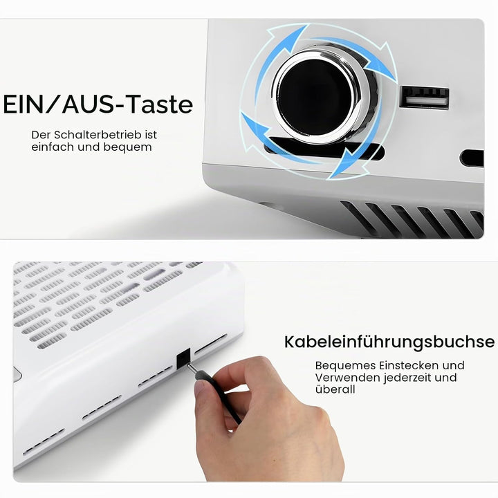 Staubabsaugung Für Nägel 100W,Mit Wiederverwendbarer Filter,Usb Schnittstelle,Drehbar Zum Einstellen