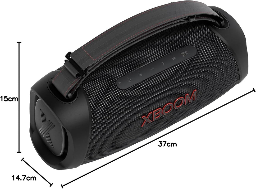 LG XBOOM Go DXG8T, tragbarer Bluetooth-Lautsprecher (120W, Google Assistant, Siri, Beleuchtung), Sch