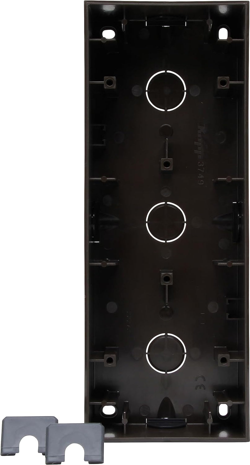 Kopp HK07-3-fach Aufputzgehäuse, Farbe: schwarz matt - (1 Stück)