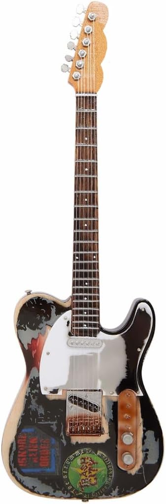 Axman Joe Strummer (The Clash) – 1966 Gitarre: Miniatur-Gitarre-Nachbildung, handgefertigt, Ornament