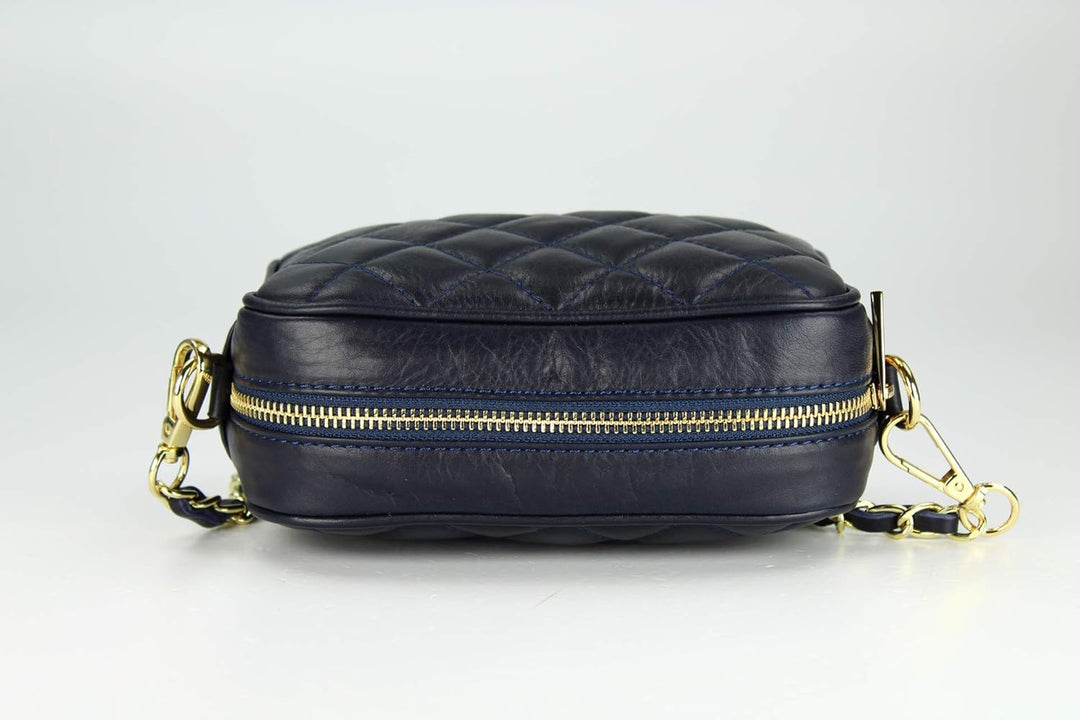 Belli italienische Echt Nappa Leder Abendtasche Damentasche kleine Umhängetasche zum Ausgehen gestep