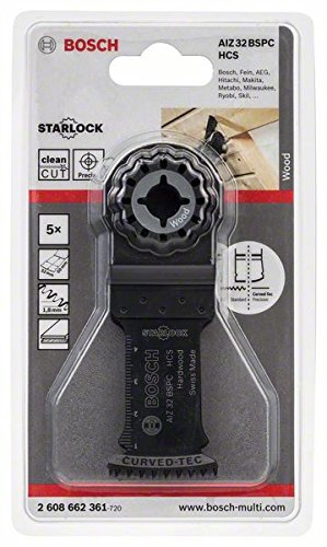 Bosch Accessories Bosch Professional 5x HCS Tauchsägeblatt AIZ 32 BSPC (für Hartholz, 50 x 32 mm, Zu