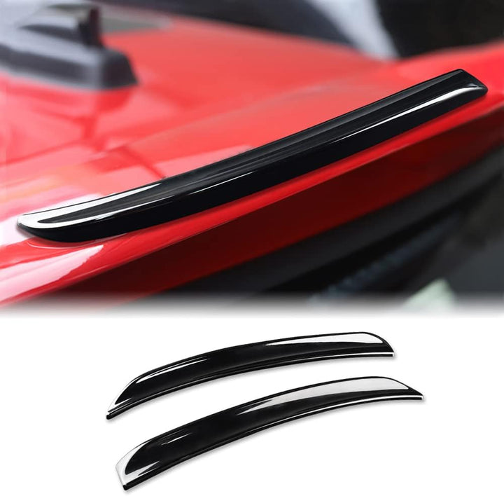 KUNGKIC 2 Stück ABS Heckflügel Trim Spoiler Erweiterung Lip Fins Dekorative Aufkleber Kompatibel mit