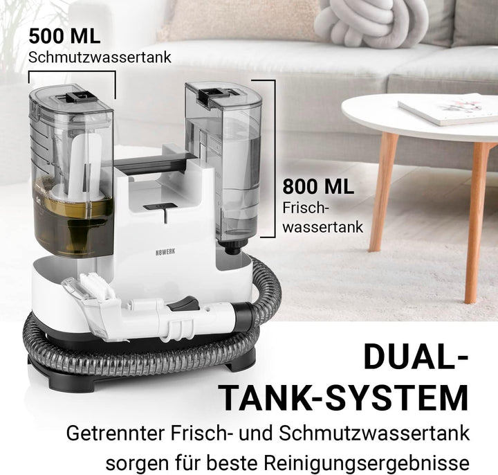 Waschsauger Portable Clean | Polster- und Teppichreiniger, leicht und kompakt | Fleckenentferner, le
