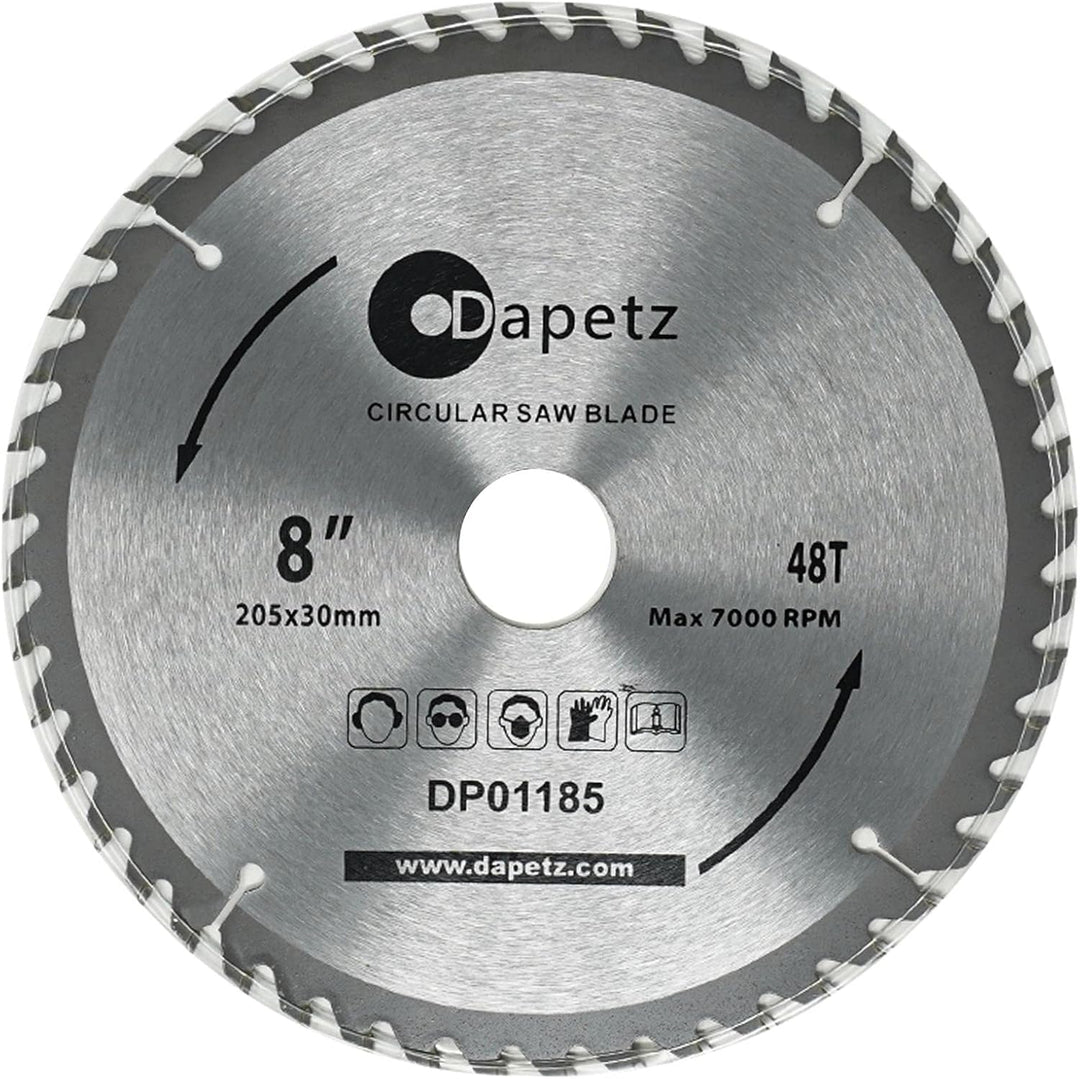 Silverl Rückpolster Kreissägeblätter TCT Kreissägeblätter 3pk 205 x 30 - 25, 18, 16 mm Ringe Kreissä