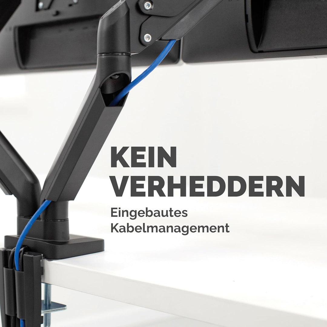 Fellowes Monitor Halterung 2 Monitore bis je 32 Zoll (81,28 cm) - Platinum Series Monitor Arm mit Ga