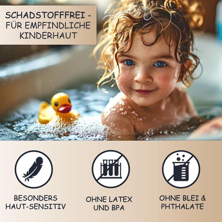 Badewannenmatte Kinder rutschfest [100x40cm] - Antirutschmatte Badewanne BPA frei - Badematte Kinder