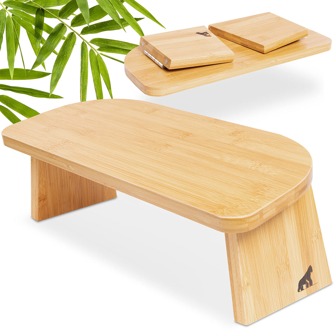 MY FAT GORILLA Klappbare Meditationsbank aus Bambus – Yoga Hocker für Tiefe Meditation und Achtsamke