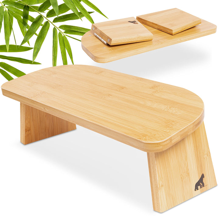 MY FAT GORILLA Klappbare Meditationsbank aus Bambus – Yoga Hocker für Tiefe Meditation und Achtsamke