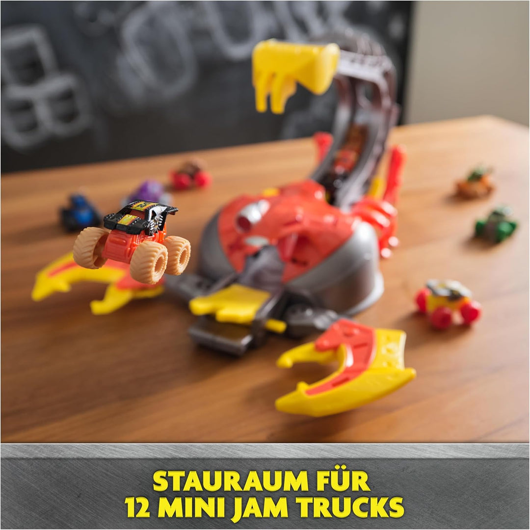 Monster Jam, EL Toro Loco's Venom Velocity Scorpion-Spielset, Rampenkatapult mit elektronischer Besc