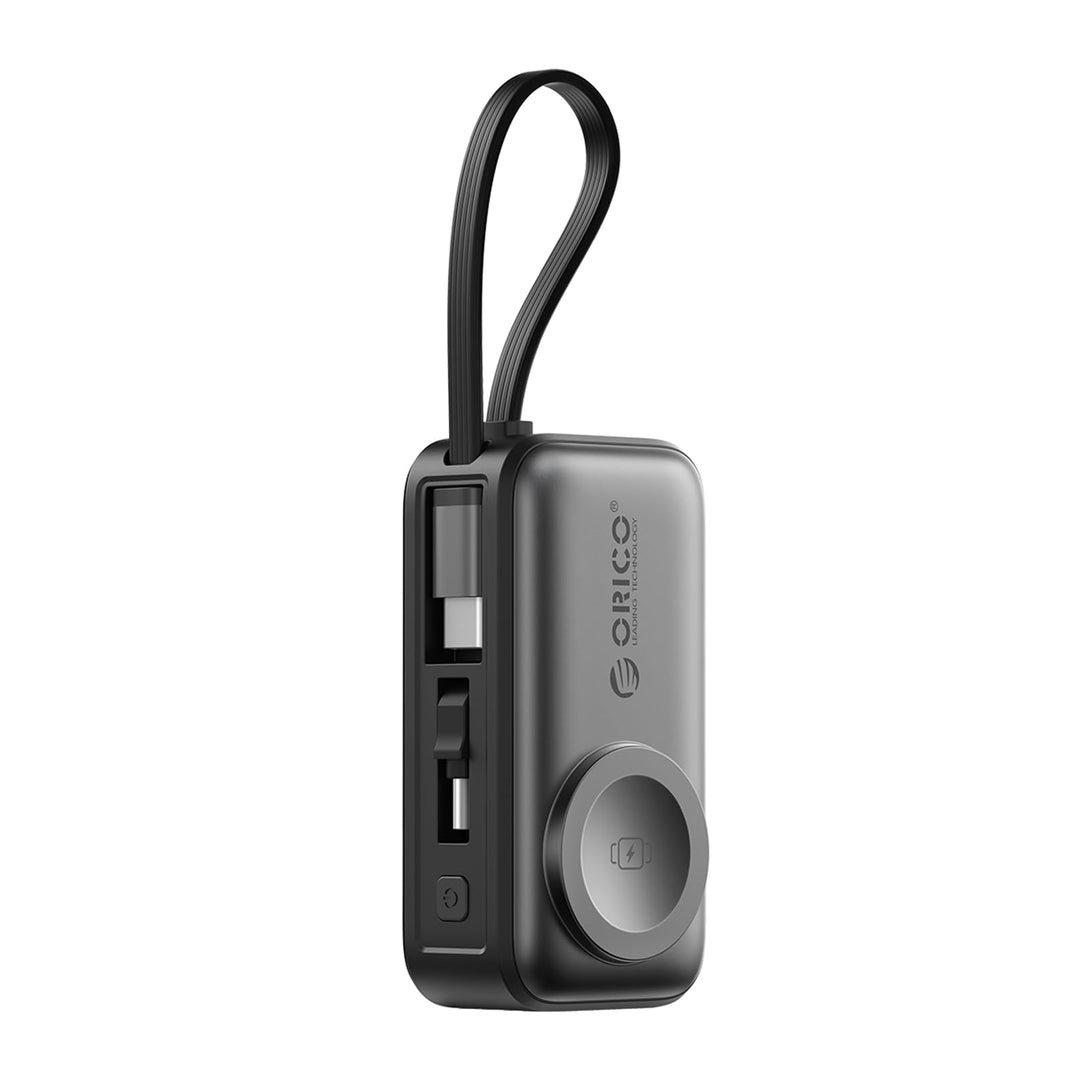 ORICO Mini Powerbank 5000mAh, PD 22,5W Externe Handyakkus mit Klappbarem USB-C Stecker & USB-C Kabel