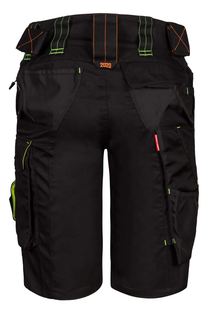 Engelbert Strauss 65513 SHORTS e.s.motion 2020 - sportlich Arbeitshose, schwarz/gelb, Grösse 48 48 S