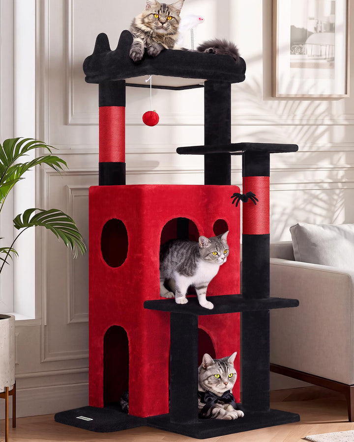 Globlazer FC50 Kratzbaum klein Stabil 127cm für Grosse/Senioren Katze | Katzenbaum mit Grosse Zweist