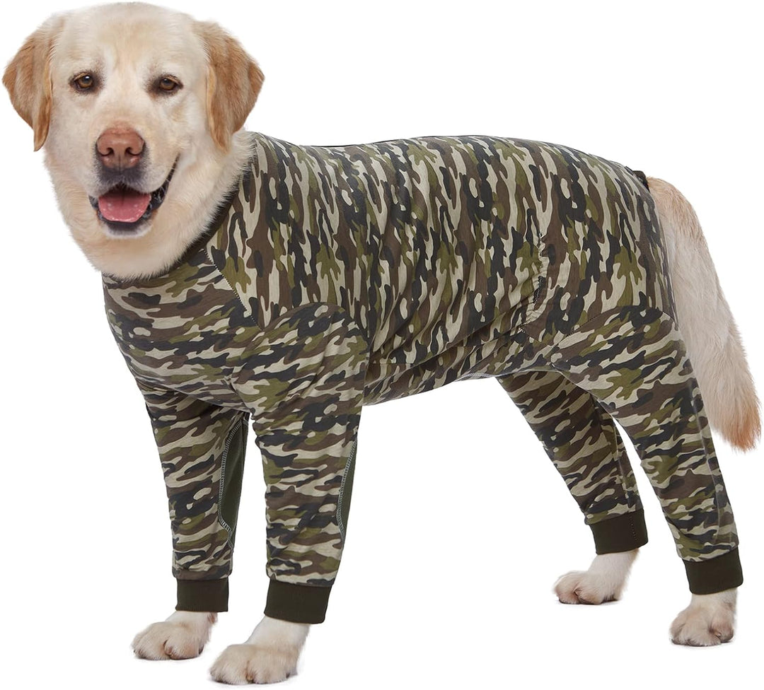 Yeapeeto Einteiler für Hunde, zur Erholung, für grosse und mittelgrosse Hunde, Schlafanzug, Ganzkörp