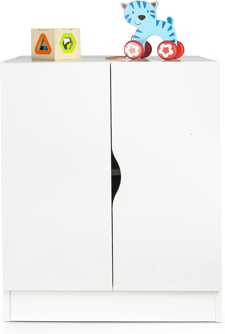 Leomark Moderner weiss Schrank - Roma - Kinderzimmermöbel, Kleiderschränk, Kommode, höhenverstellbar