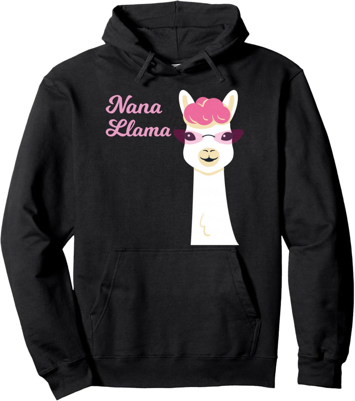 Funny Grandma Gift Nana Llama Pullover Hoodie