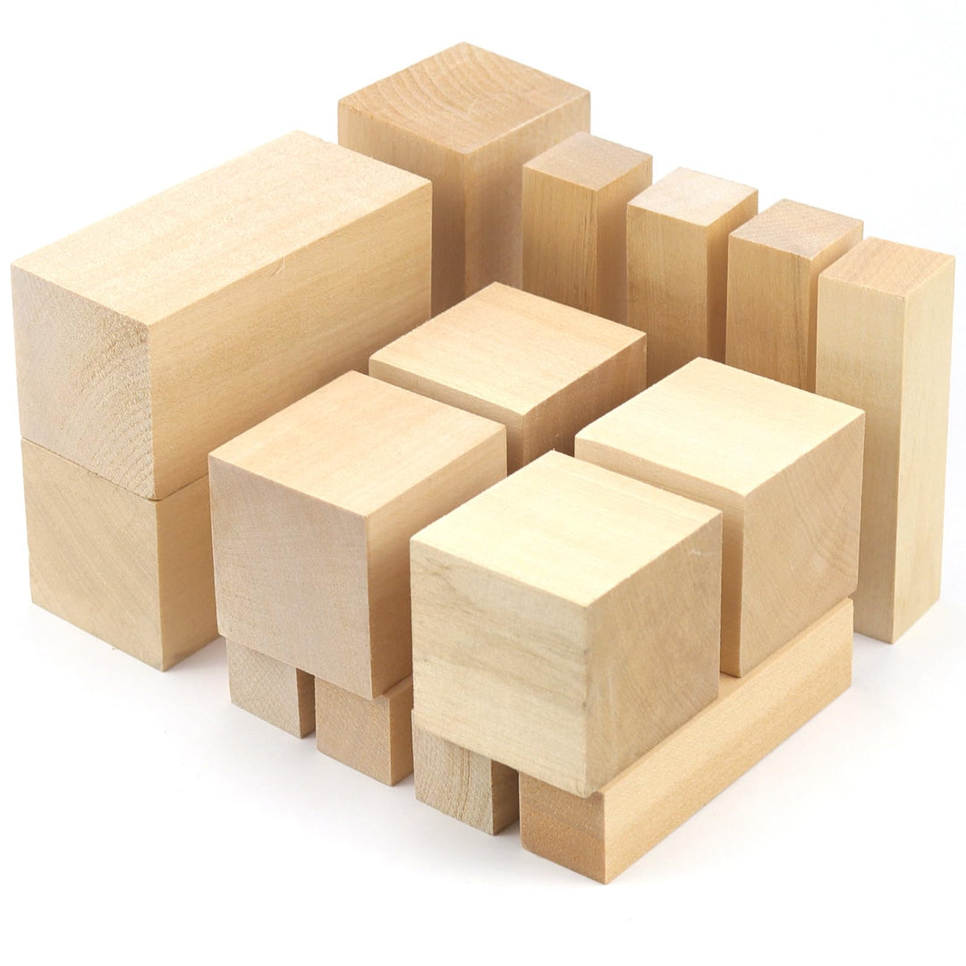 Rierousy Lindenholz zum Schnitzen, Holzblöcke zum Basteln, Schnitzholz Set, Balsaholz, Holzblock Mas