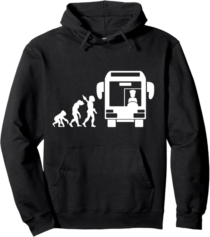 Busfahrer Busfahren Bus Fahren Fahrer Evolution Fun Lustig Pullover Hoodie