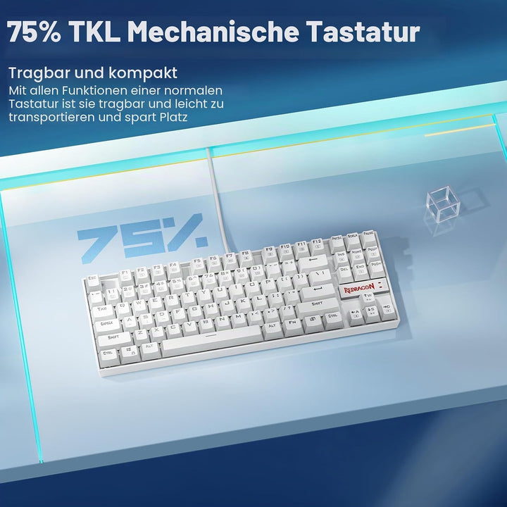Redragon K552 Mechanische Gaming-Tastatur RGB LED Hintergrundbeleuchtung verdrahtet mit Anti-Staub-P