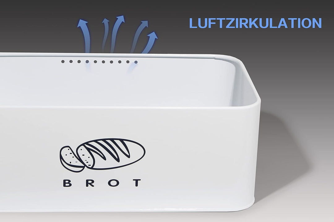 Theo&Cleo Brotkästen mit Deckel, 42cm * 23cm * 16cm, Deckel aus Ökologisches Bambus, Kann als Schnei