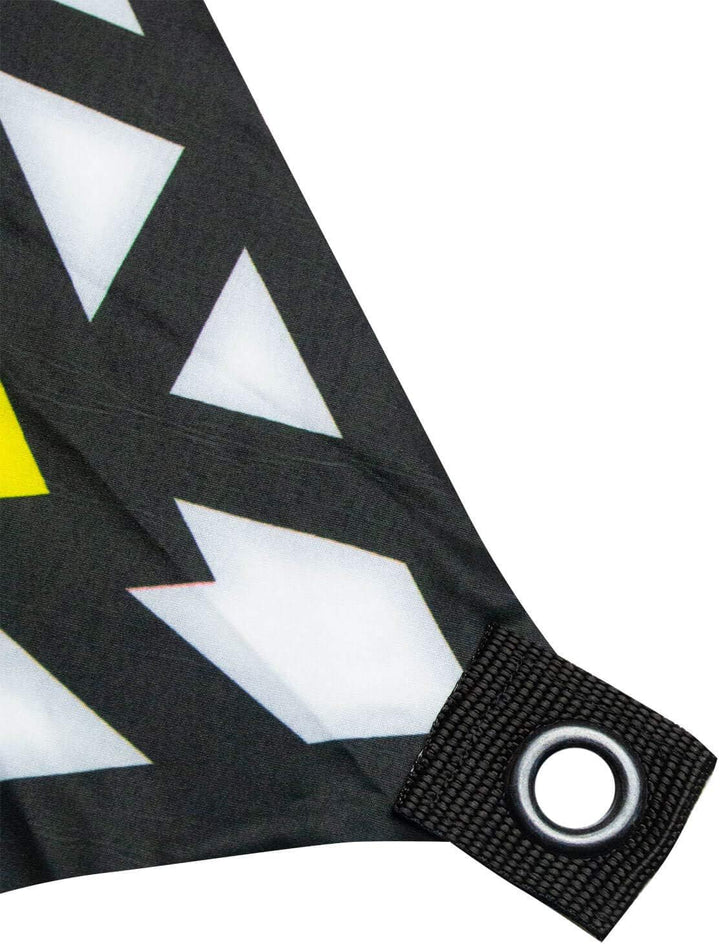 PSYWORK Schwarzlicht Segel Spandex | Goa Space Dragon Two | 2 x 3,75m | UV-aktiv | Leuchtend | Wandt
