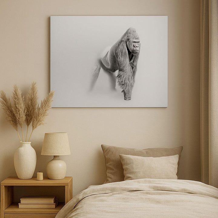 Bilder auf Leinwand 100x70cm Leinwandbild mit Rahmen Orang-Utan Tier Gross Wanddeko Bild Schlafzimme
