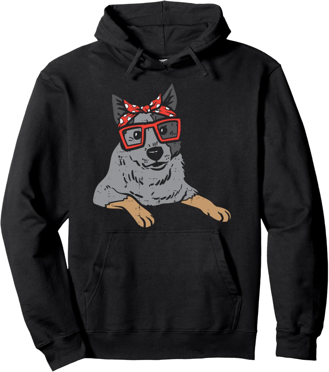 Heeler Polka Dot Bandana Australian Cattle Dog Women Gift Pullover Hoodie