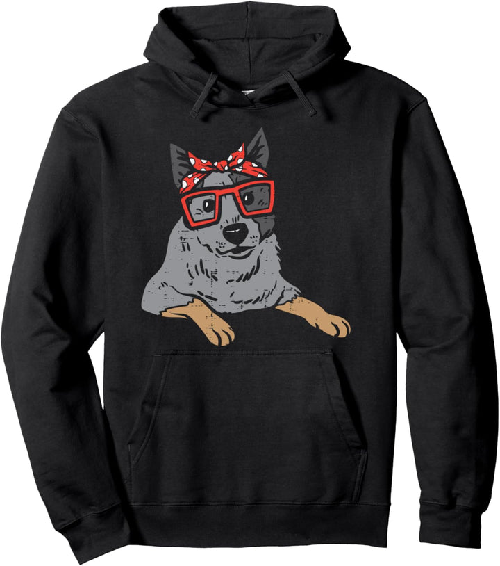 Heeler Polka Dot Bandana Australian Cattle Dog Women Gift Pullover Hoodie