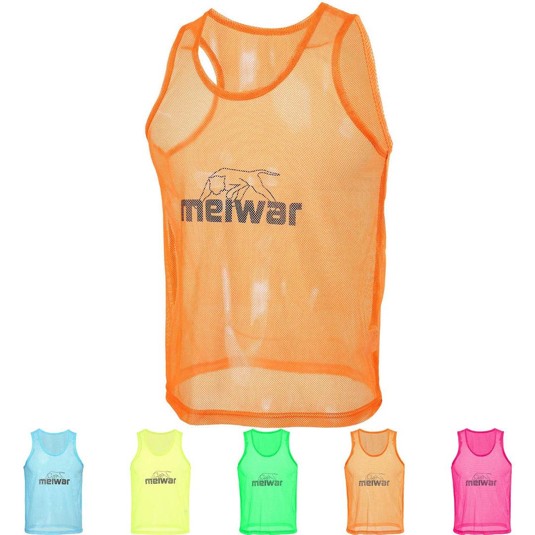 Leibchen - 10er Set Trainingsleibchen I Markierungshemd für Sport, Fussball, Handball in orange, bla