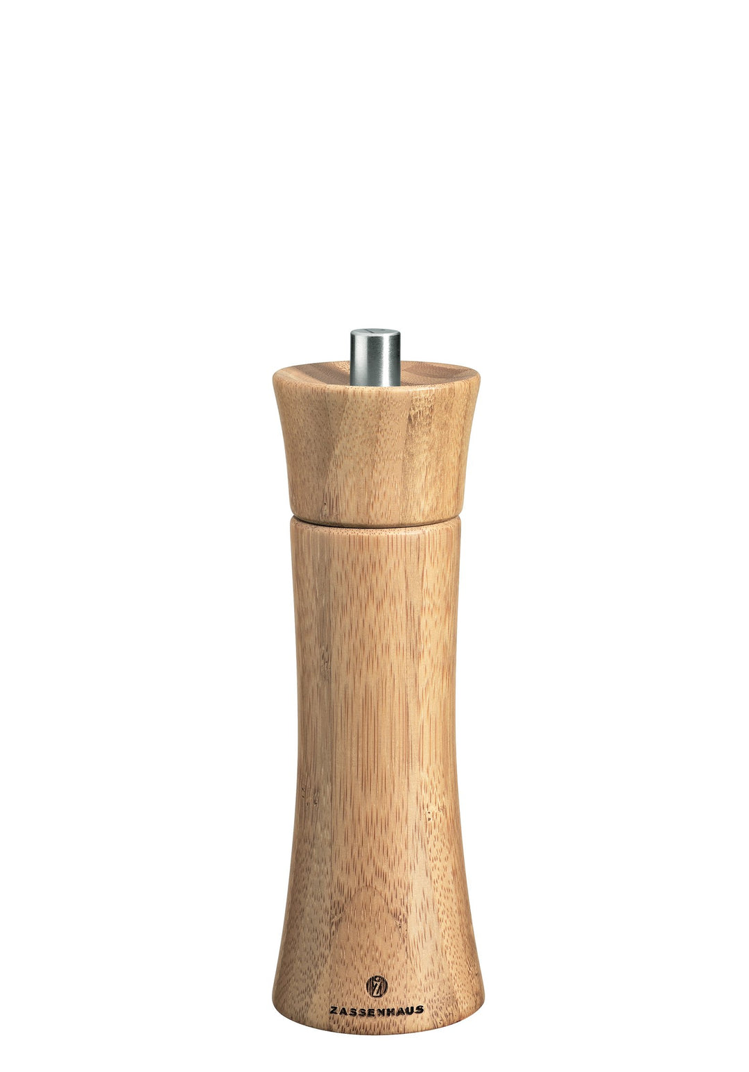 Zassenhaus Pfeffermühle Frankfurt 18 cm, Bambus mit stufenlos verstellbarem Hochleistungs-Keramikmah