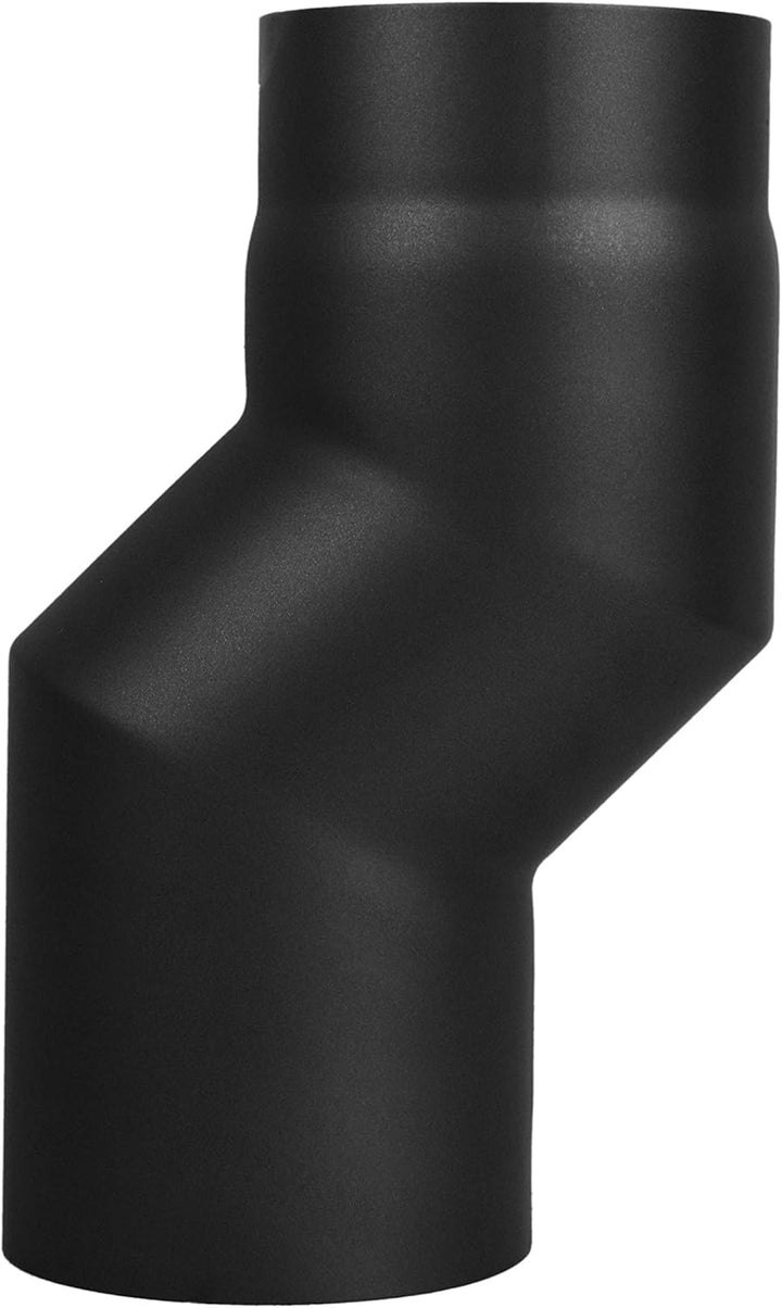 LANZZAS Ofenrohr Versatzbogen 60 mm, im Durchmesser, DN, Ø 150 mm, Farbe: schwarz-metallic - weitere