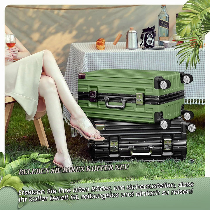 8 PCS Kofferrollen Ersatzrollen Ersatzkit Verschleissfeste Koffer Rollen Ersatz Leise und Langlebige