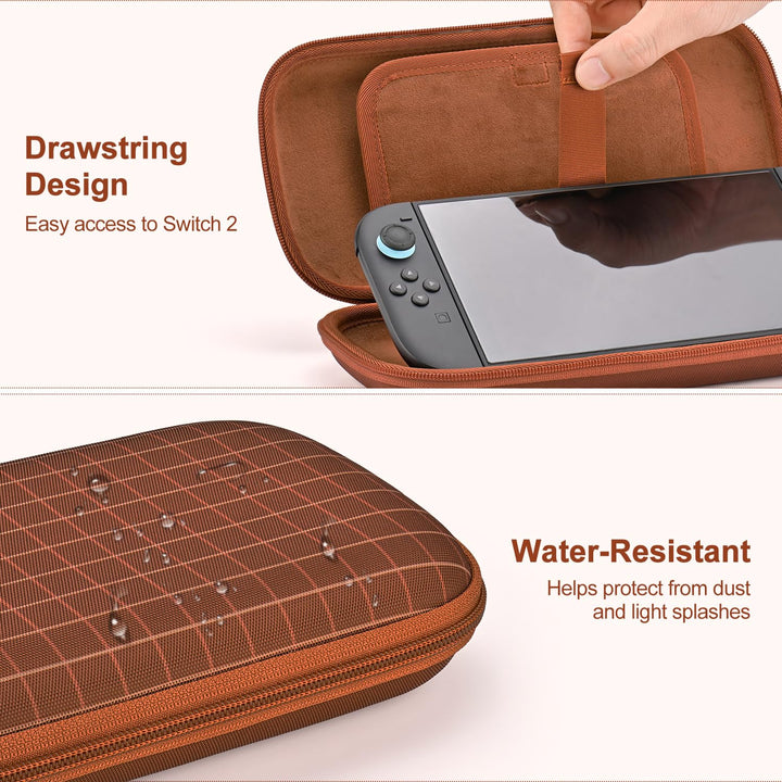 innoAura Switch 2 Tasche, Ultradünne Switch 2 Hülle für Switch 2 Konsole, 900D Filzstruktur, 9 Spiel