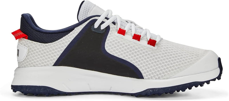 PUMA Herren Fusion Grip Extra Breit Golfschuh 43 EU Weit Puma White Puma Silver Puma Na, 43 EU Weit