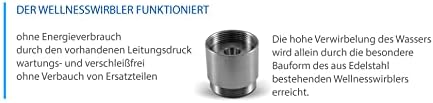 Wellnesswirbler ® für den Wasserhahn - Wasserwirbler und Wassersparer in einem - M22/M24