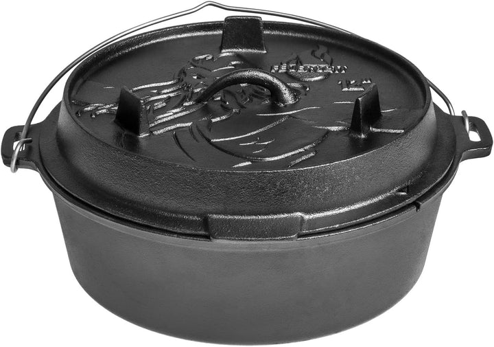 Upgrate BBQ Chef Board Schneidbrett im Set mit Feuergott Dutch Oven 6 Liter, Hackbrett, Servierbrett