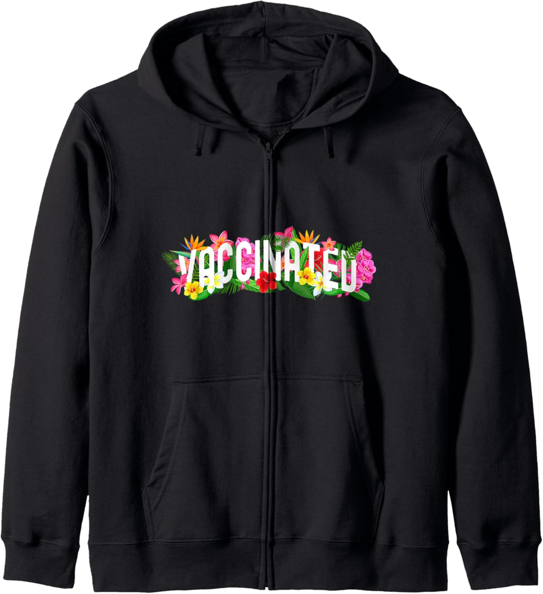 Geimpfter Impfstoff Lustige Blumen-Pro-Impfwissenschaft Kapuzenjacke