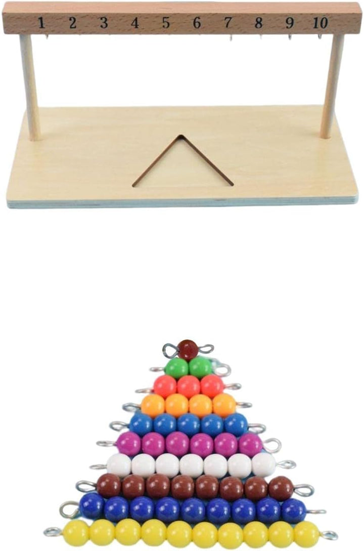 Zählperlen aus Holz - Sicheres und langlebiges Montessori Mathe-Lernspielzeug | Einfach zu verwenden