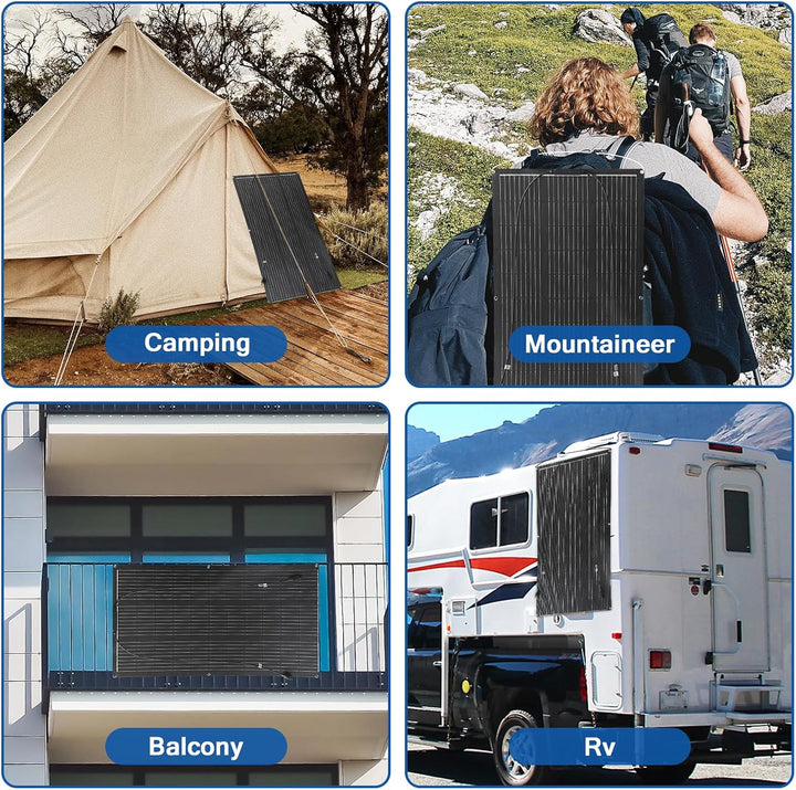 400W SolarPanel ETFE Semi Flexible(4pcs 100W) etfe Mono Solarmodul FüR Gartenhaus, Camping, Wohnmobi