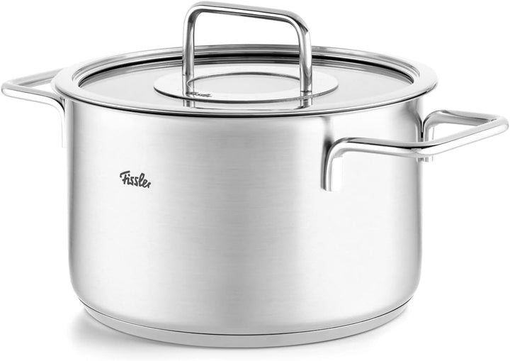 Fissler Pure Collection/Edelstahl-Kochtopf (Ø 20 cm, 3,6L) Töpfe inkl. Glas-Deckel, Innen-Skalierung