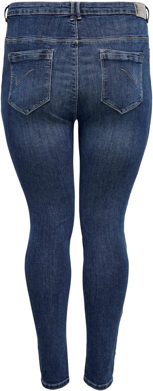 ONLY Carmakoma Damen Jeans 42 Dark Blue Denim, 42 Dark Blue Denim