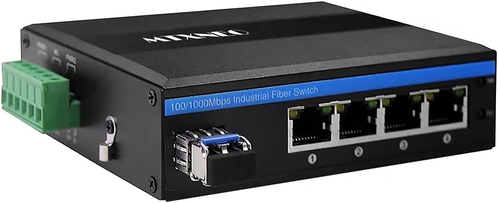 POE-Switch 4 Ports Gigabit-Industrial-Ethernet-Switch mit PoE 802.3at - 30 W/Port SingleMode Bis zu