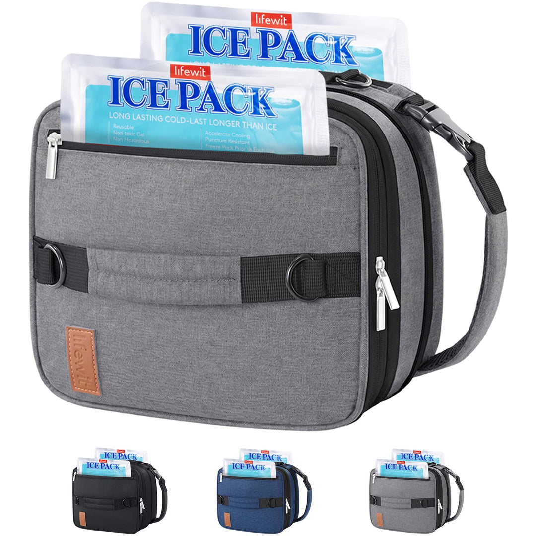 Lifewit Erweiterbare Lunchtasche 8,2L, Kühltasche Klein, Lunch Bag 8.2L Grau, 8.2L Grau
